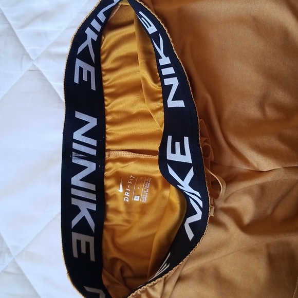 Nike Yellow Gold Drawstring Shorts - Picture 5 of 6